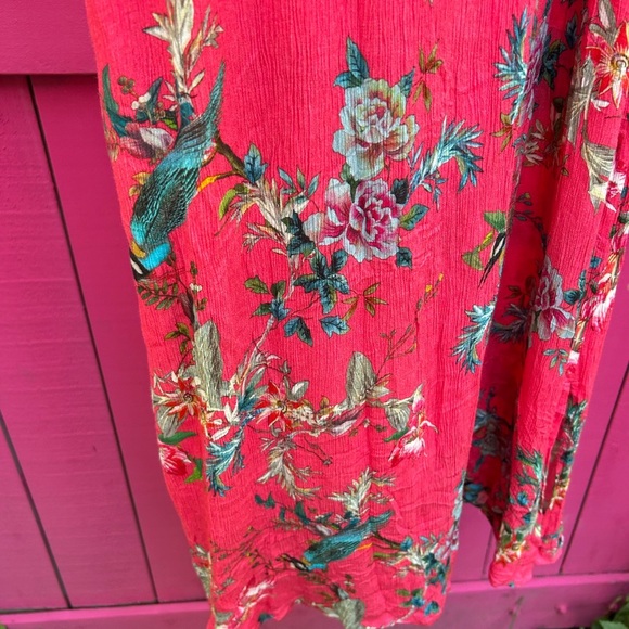 Johnny Was Pink Floral Midi Dress M - Picture 14 of 16